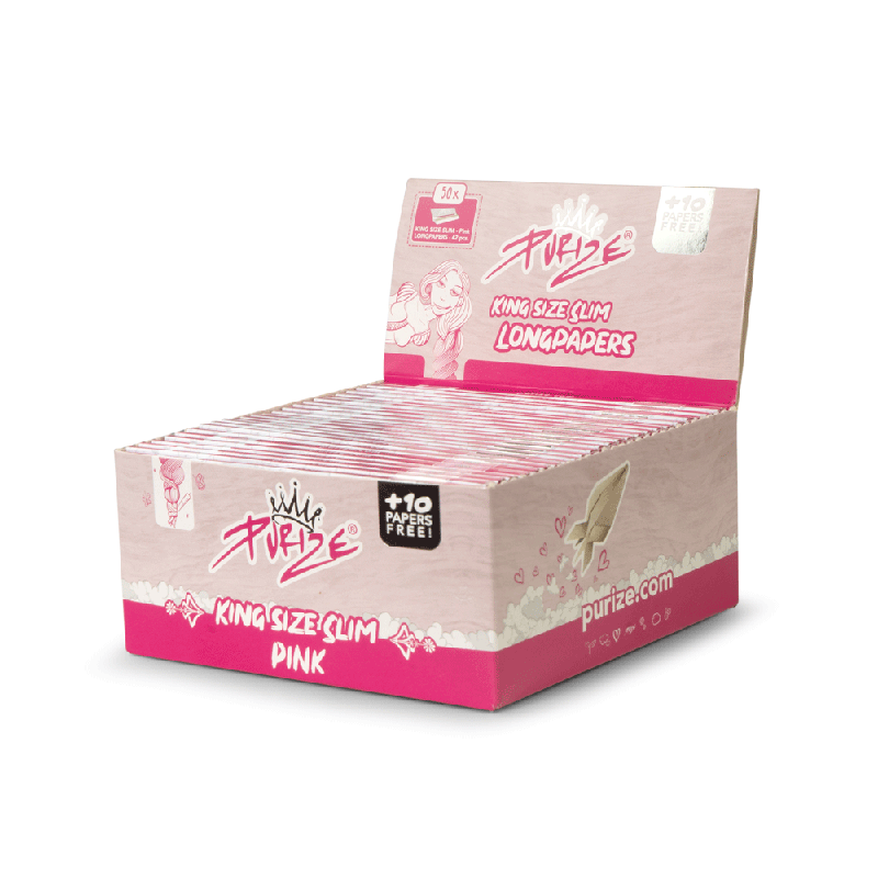 PURIZE® King Size Slim PINK (1 BOX OF 50 BOOKLETS) - Image 2