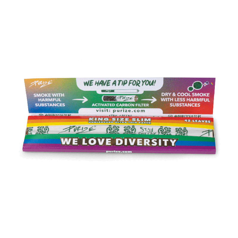 PURIZE® King Size Slim Rainbow (1 BOX OF 50 BOOKLETS) - Image 5