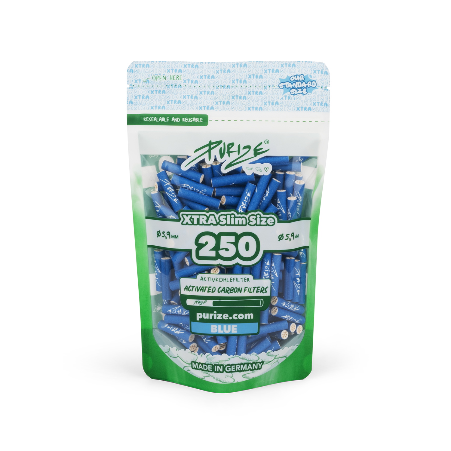 250 PURIZE® XTRA Slim | Pack of 250x filters (1 PE-BAG) - Image 8