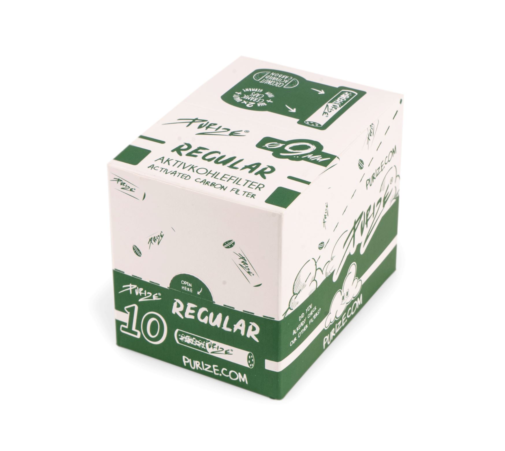 10 PURIZE® Regular Size I Pack of 10x filters (1 BOX = 20 PACKS)