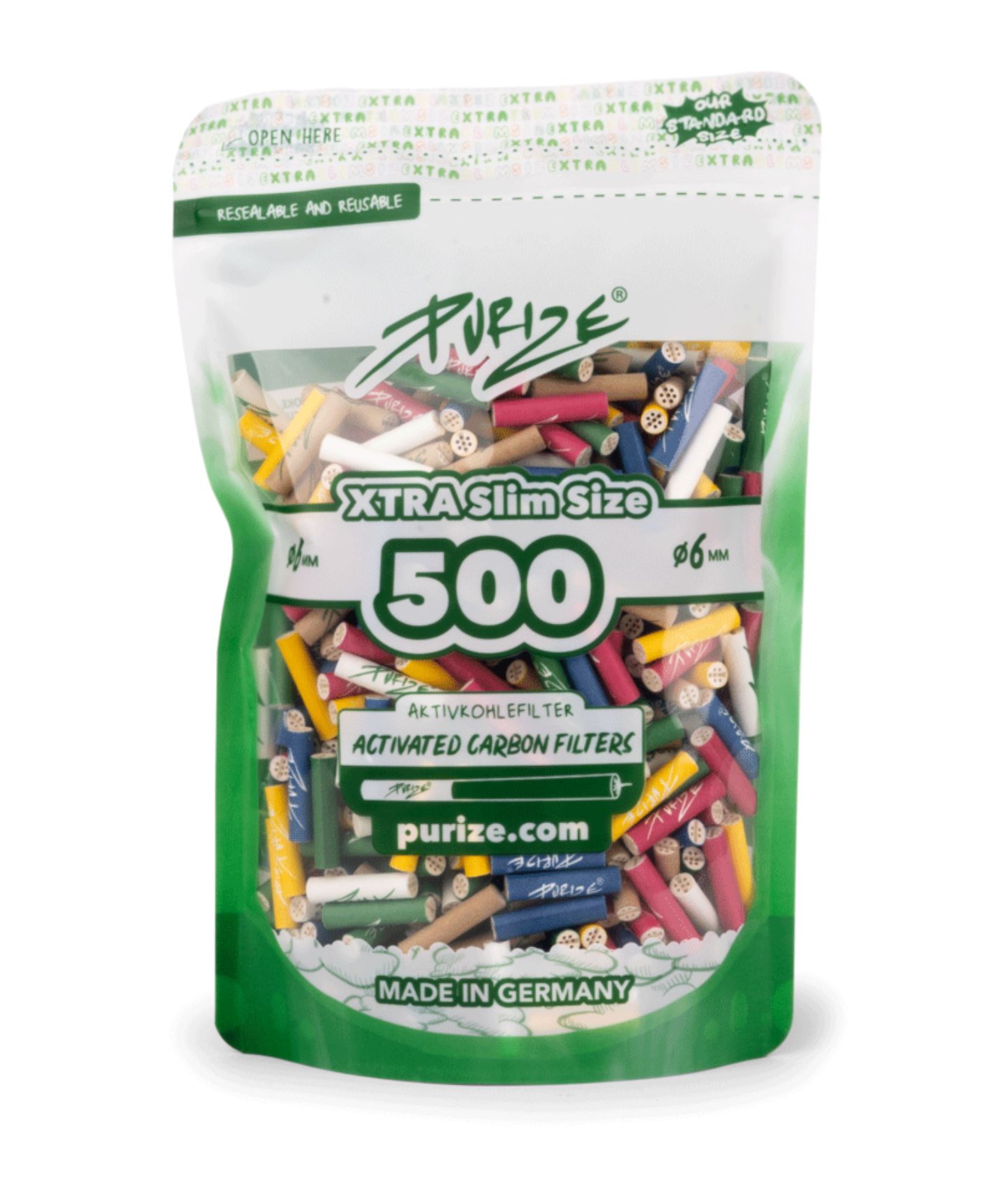 500 PURIZE® XTRA Slim Size 6mm (1x STAND-UP BAG)