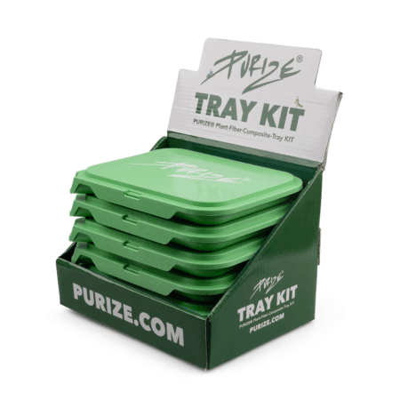 PURIZE® Plant-Fiber-Composite-Tray KIT (1 BOX = 6 TRAYS)