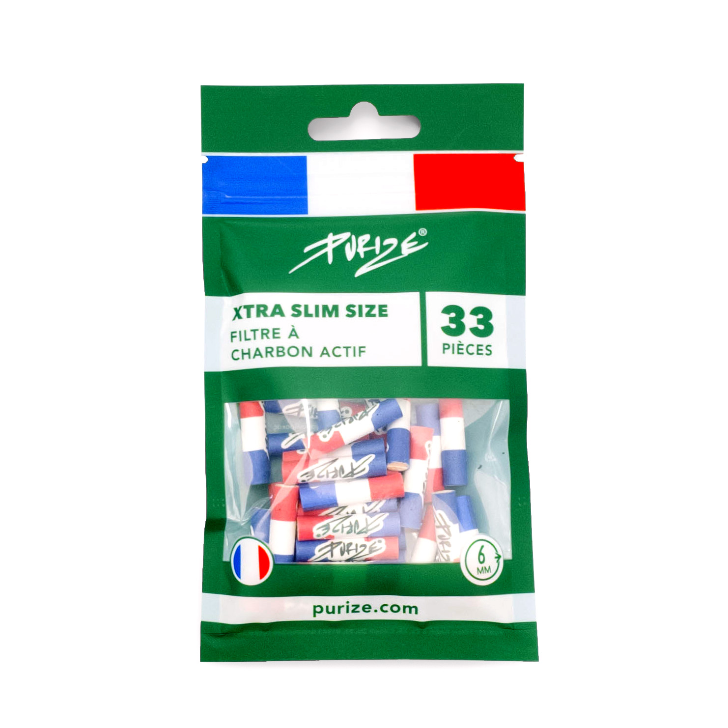 33 PURIZE® XTRA Slim Size 6mm FRANCE (1 BOX = 20 PE-bags)