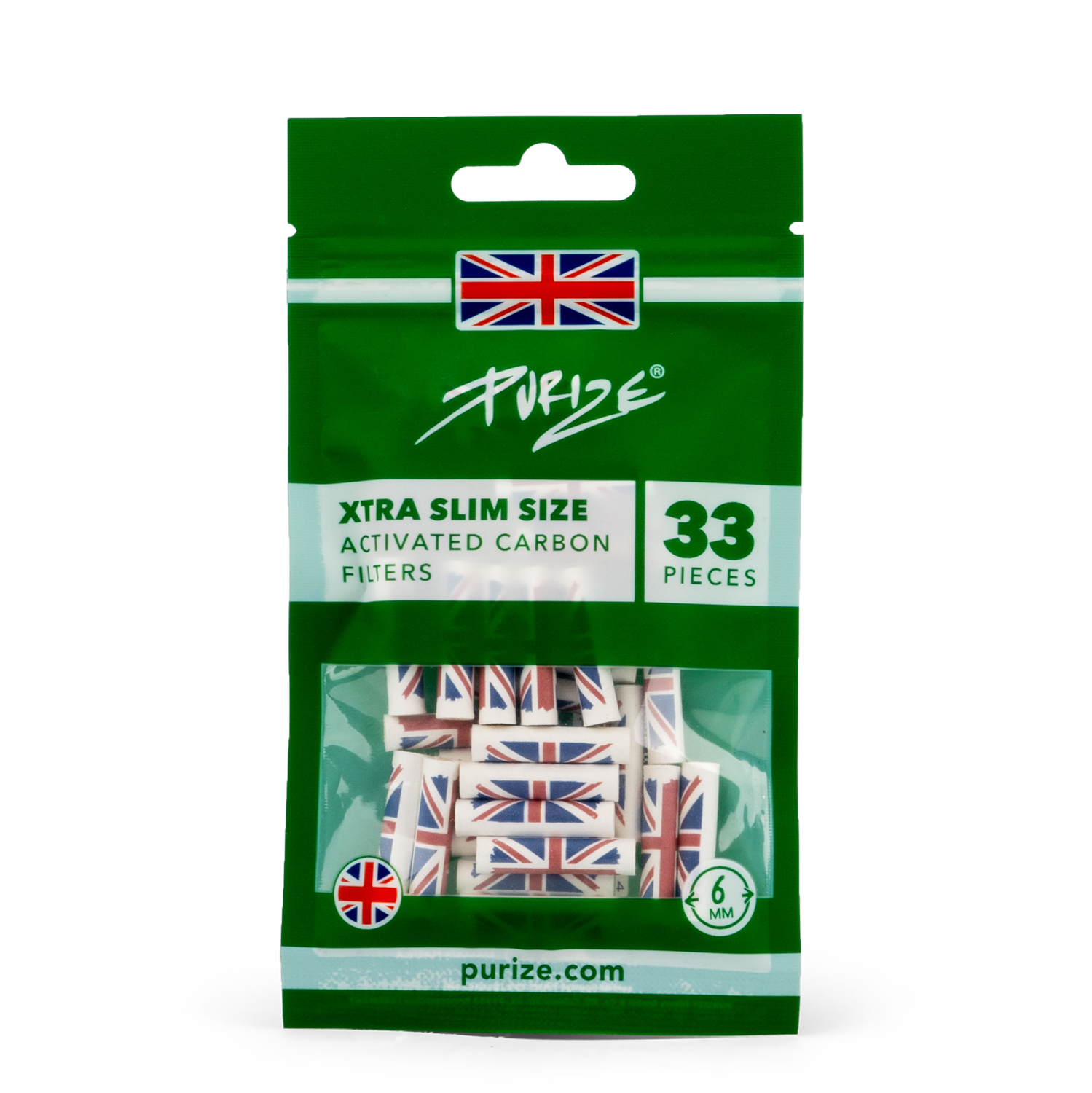 33 PURIZE® XTRA Slim Size 6mm UK (1 BOX = 20 PE-bags)