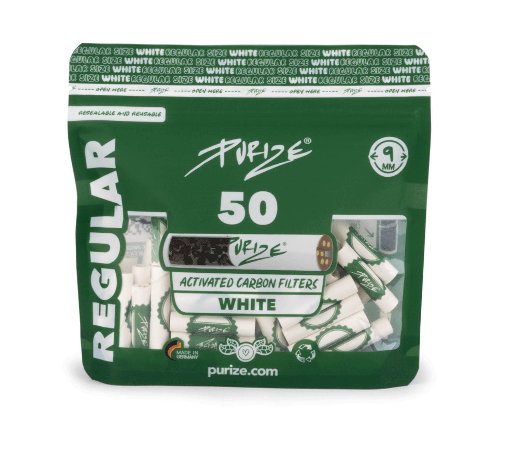 50 PURIZE® Regular Size (1 BOX = 8 PE-bags)