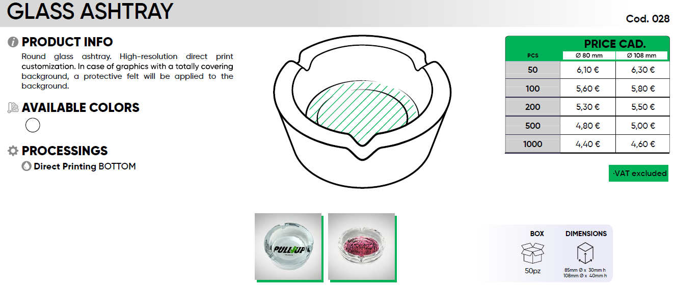 GLASS ASHTRAY - Image 2