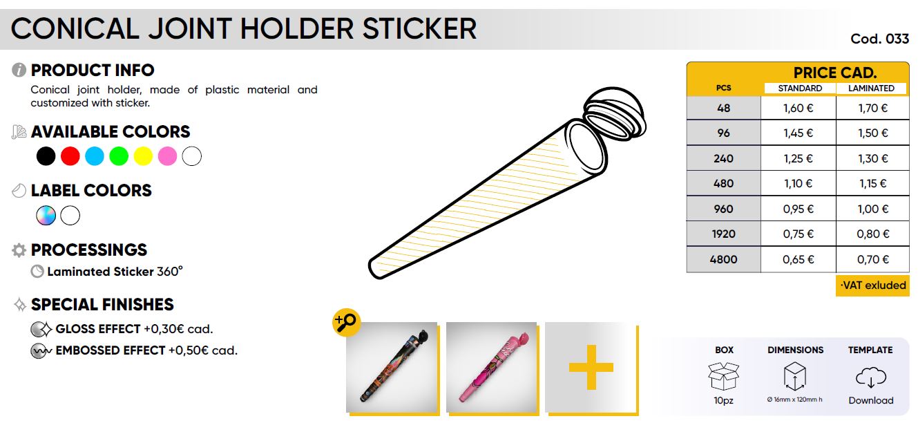 CONICAL JOINT HOLDER STICKER - Image 2