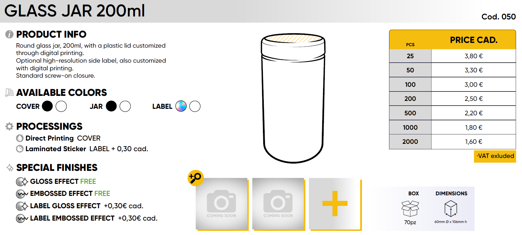 GLASS JAR 200ml - Image 2