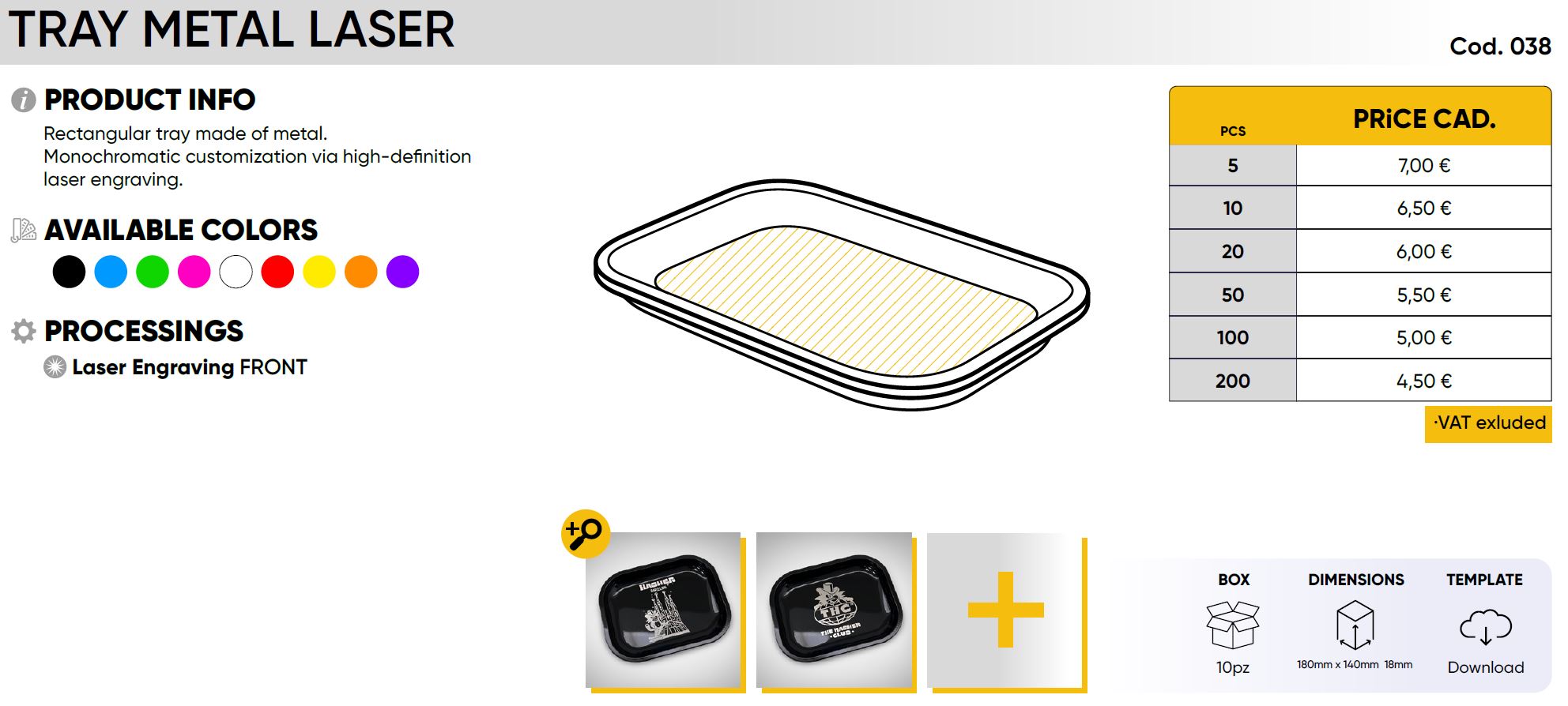 TRAY METAL LASER - Image 2