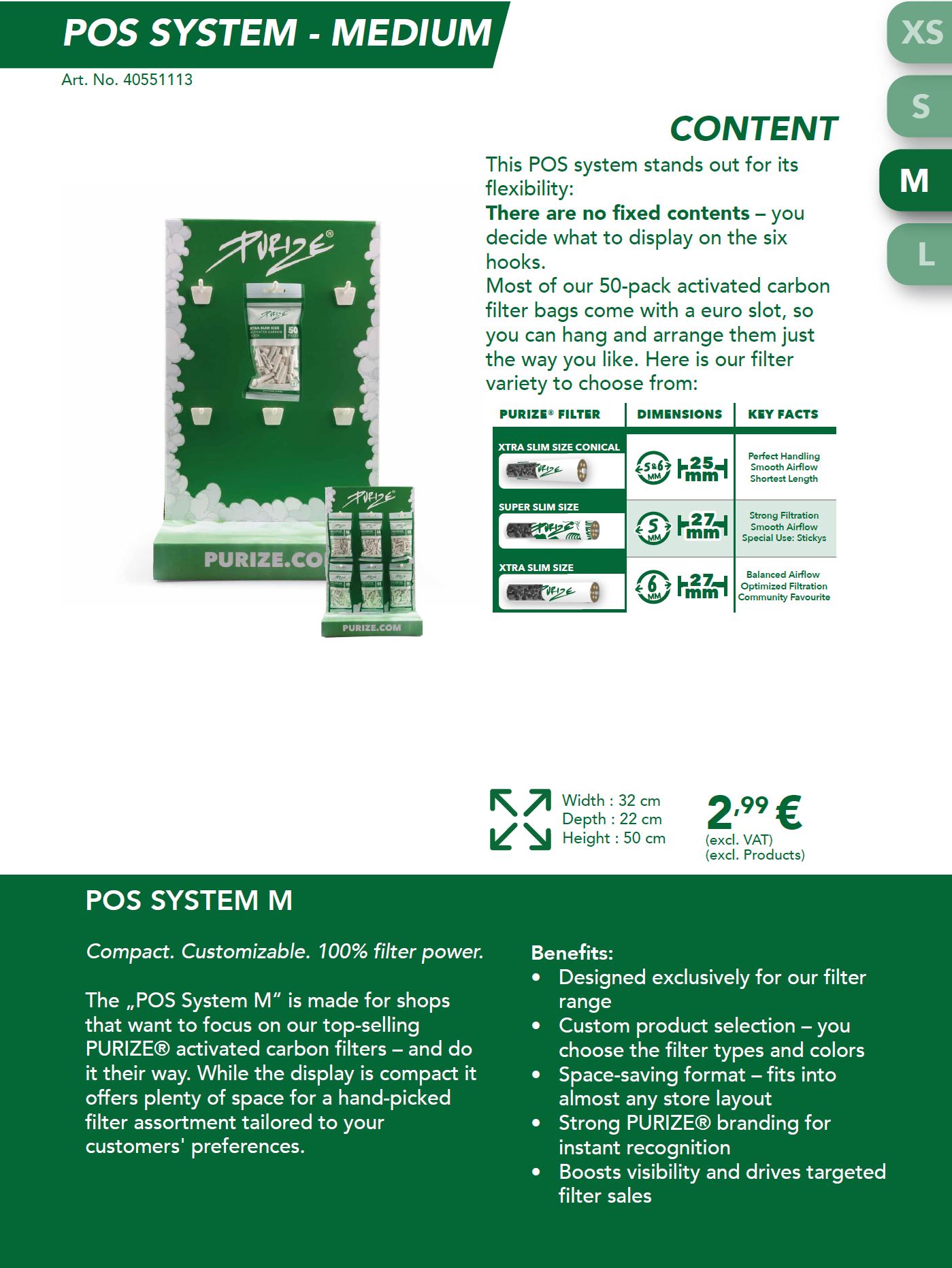 PURIZE® PoS System M