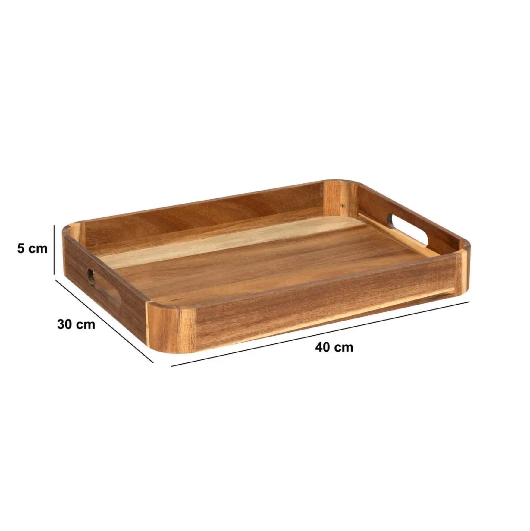 Tray Rectangular Acacia 40x30cm - CUSTOM laser engraving